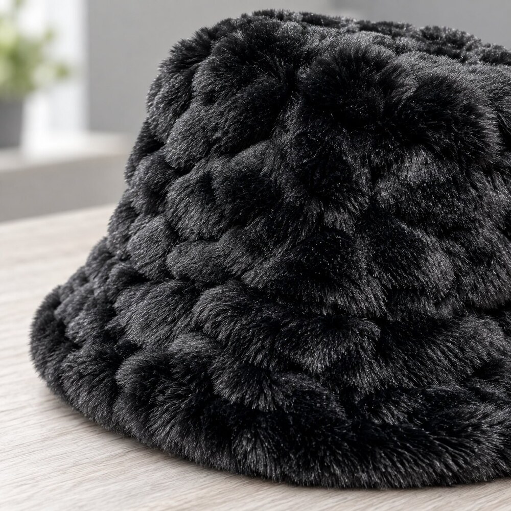 Dior Black Teddy Faux Fur Bucket Hat - Picture 6 of 6